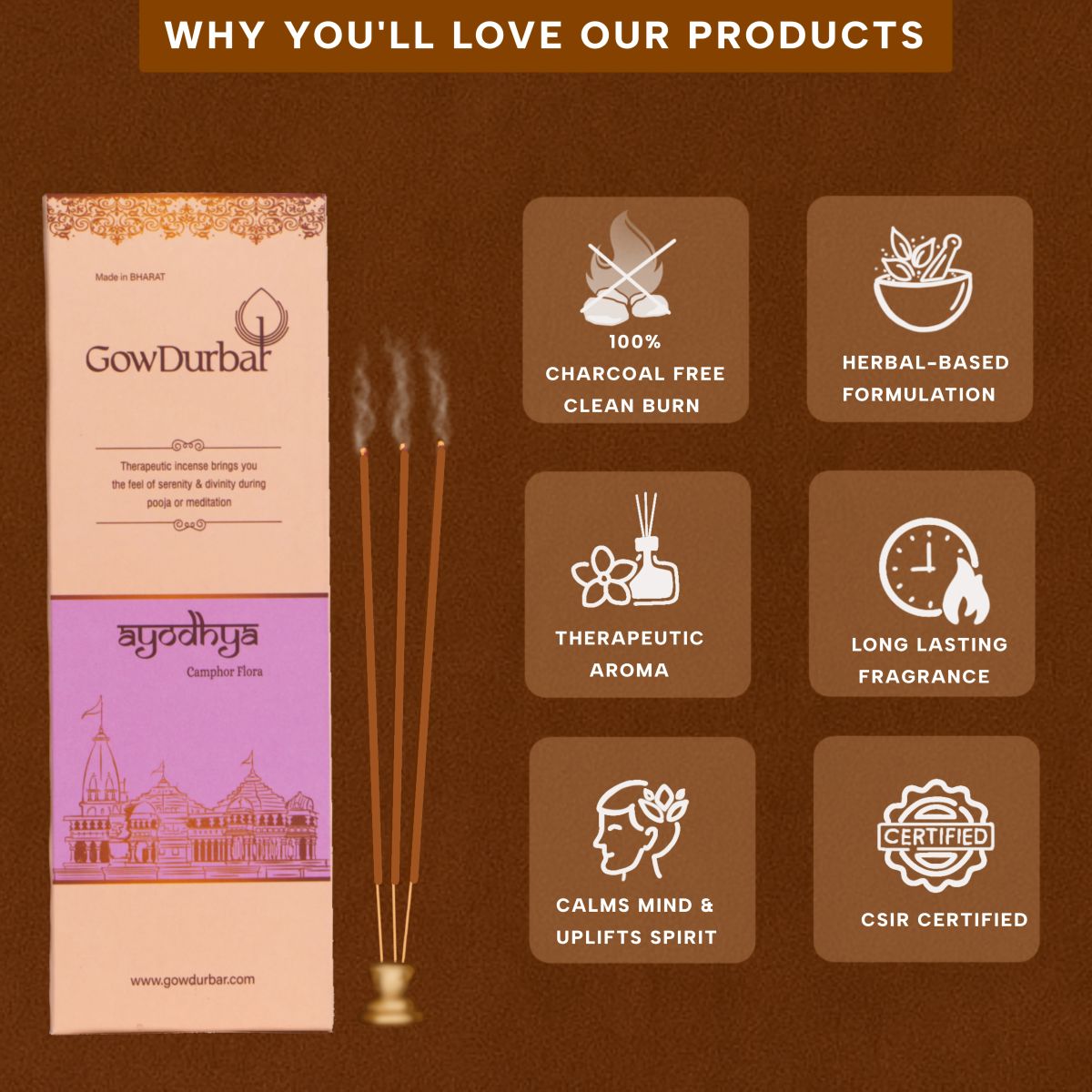 Ayodhya – Camphor Flora Incense - Image 3