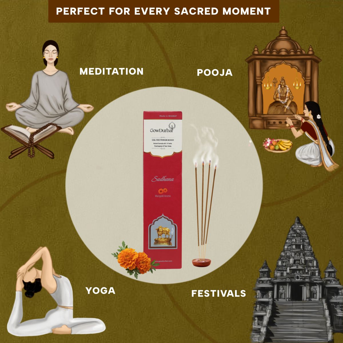 Sadhana - Marigold Aroma Incense - Image 5