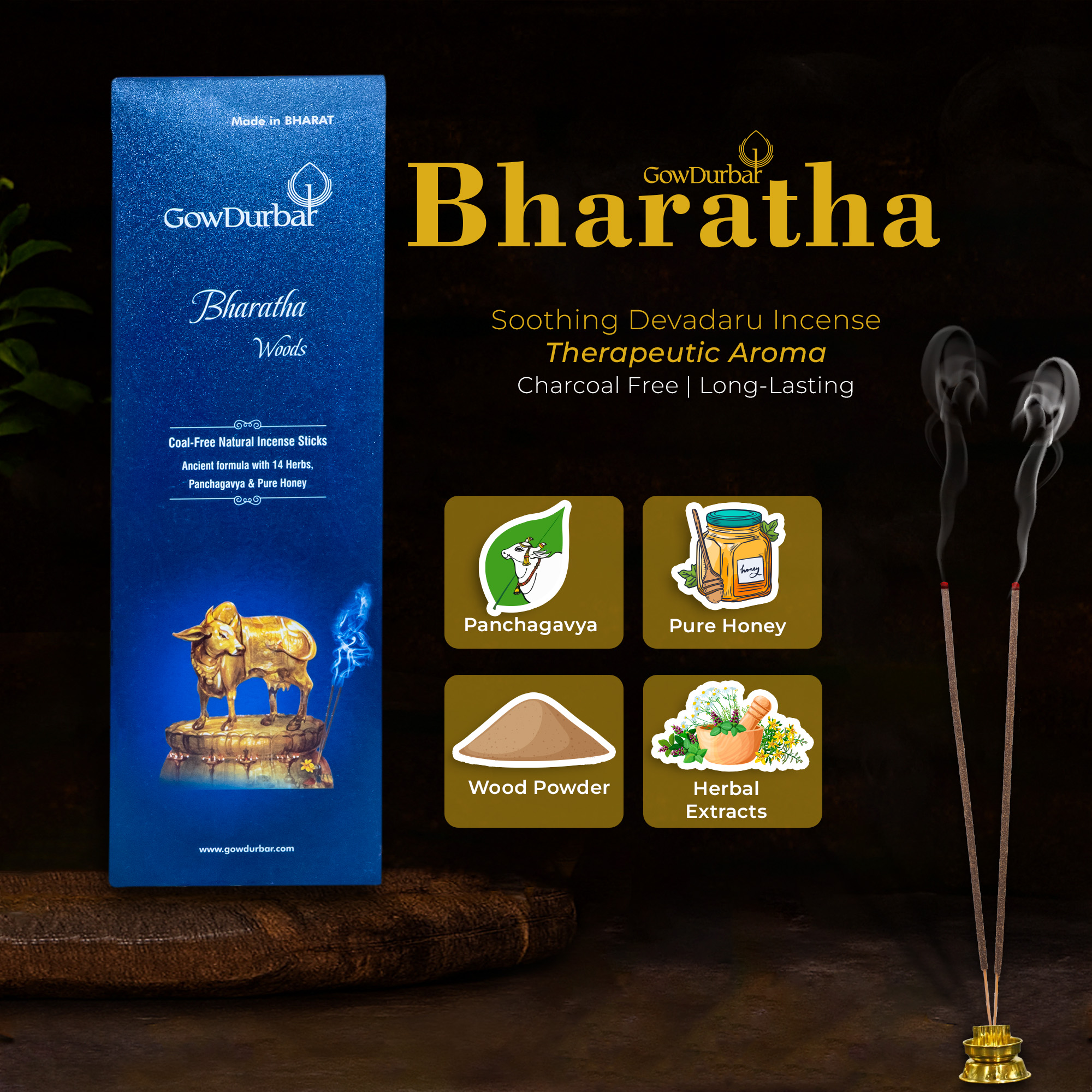 Bharatha-Sacred Devadaru Incense Sticks - Image 3