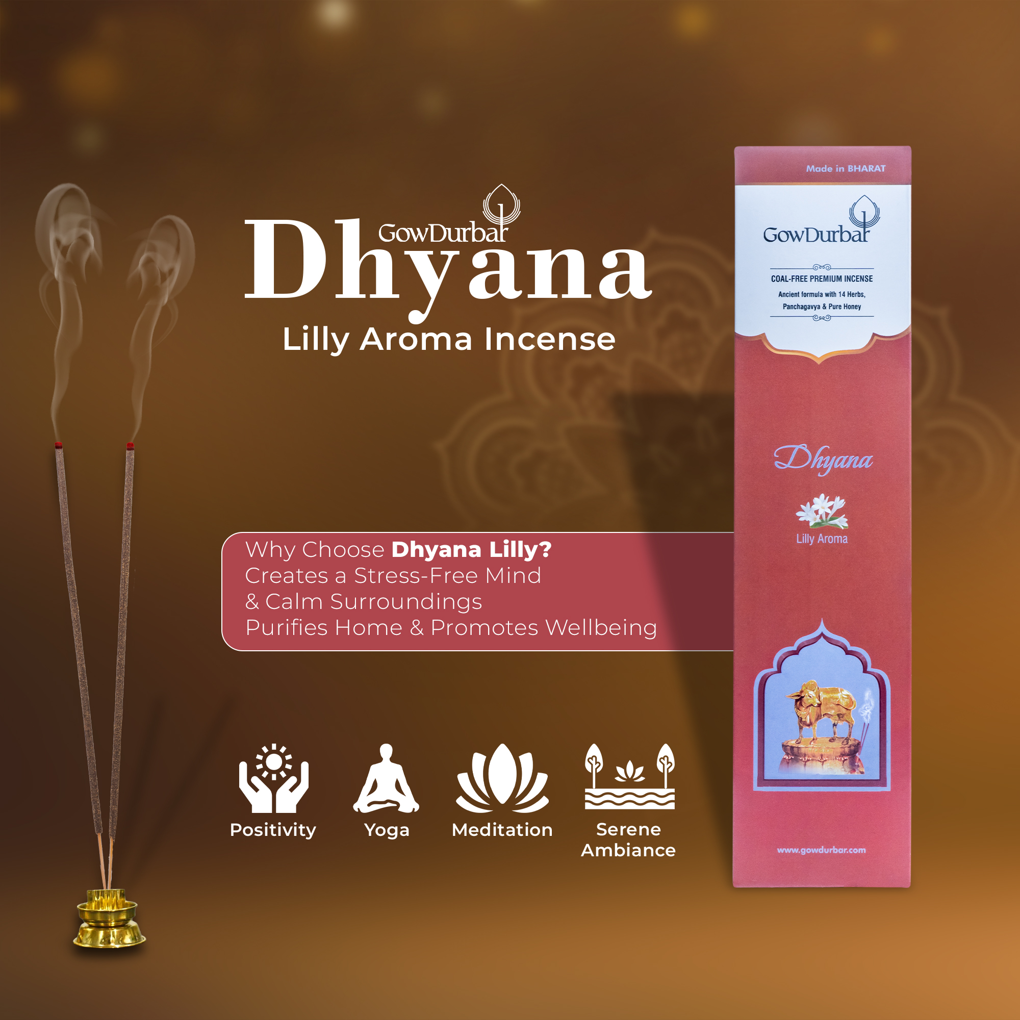 Dhyana - Lilly Aroma Incense - Image 5