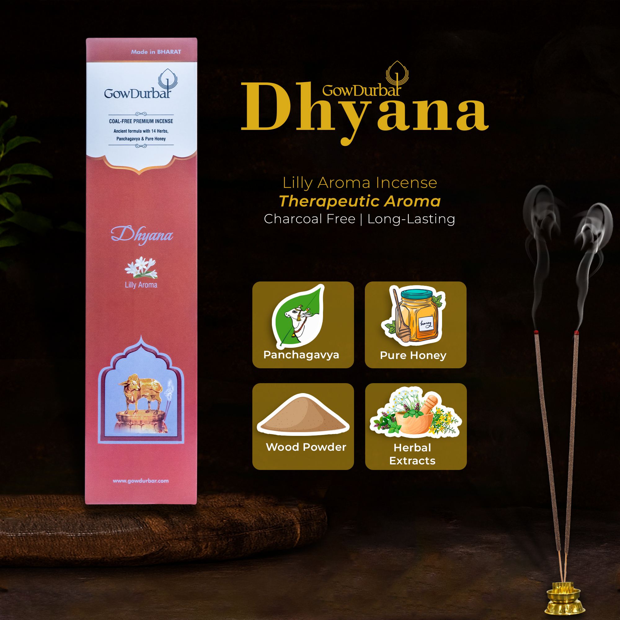 Dhyana - Lilly Aroma Incense - Image 3