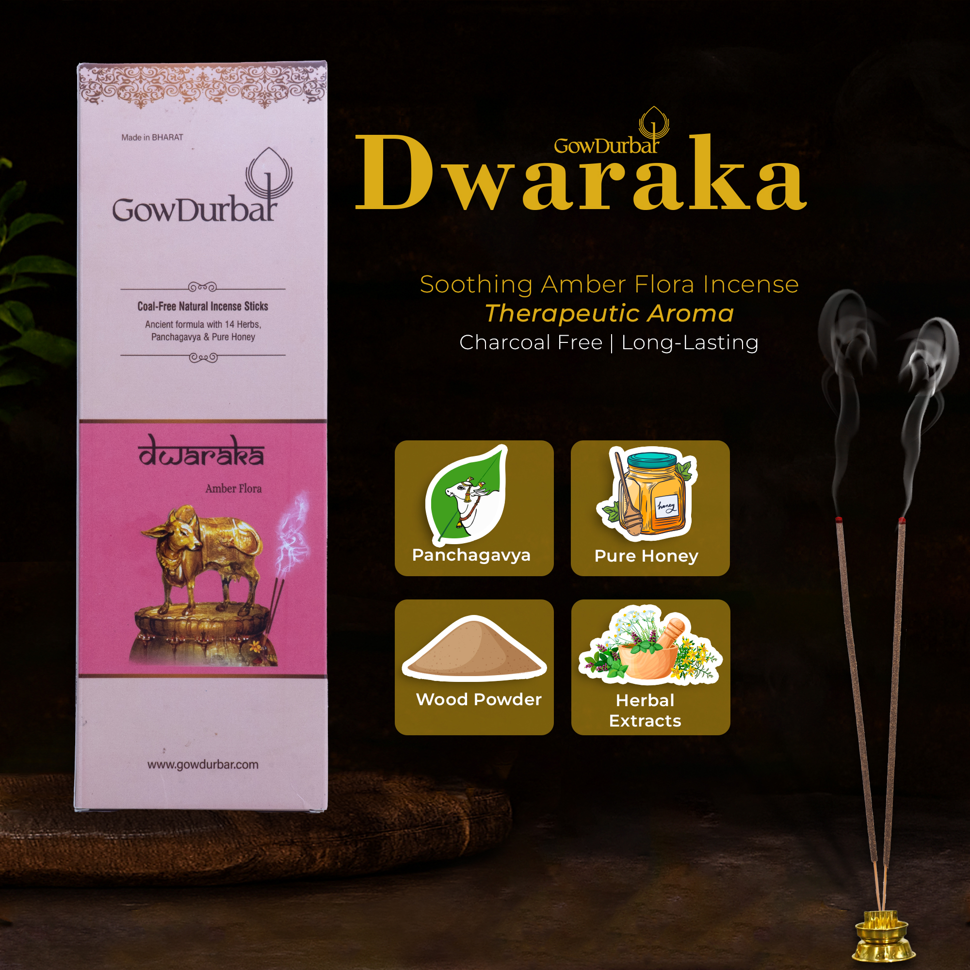 Dwaraka – Amber Flora Incense - Image 3