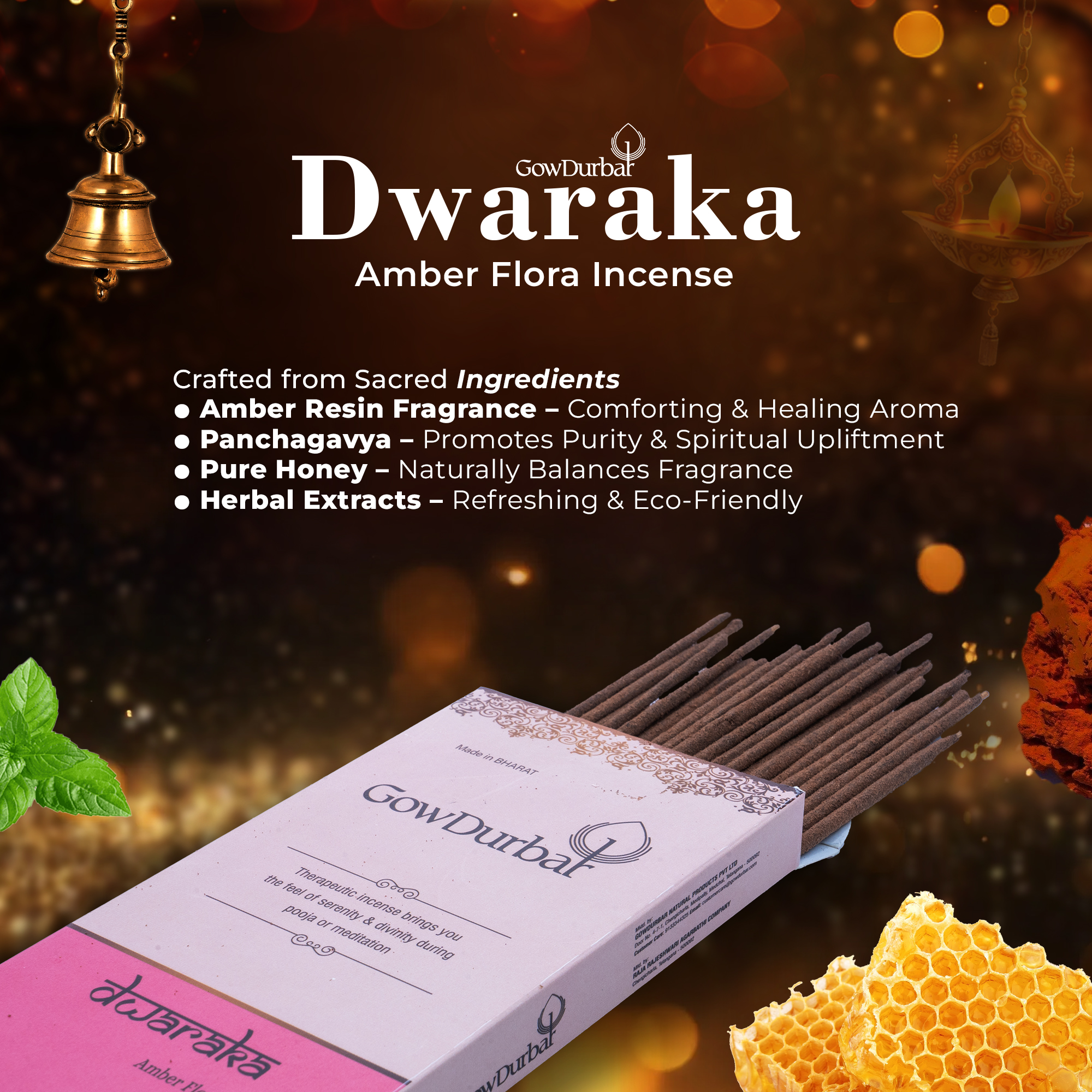 Dwaraka – Amber Flora Incense - Image 2
