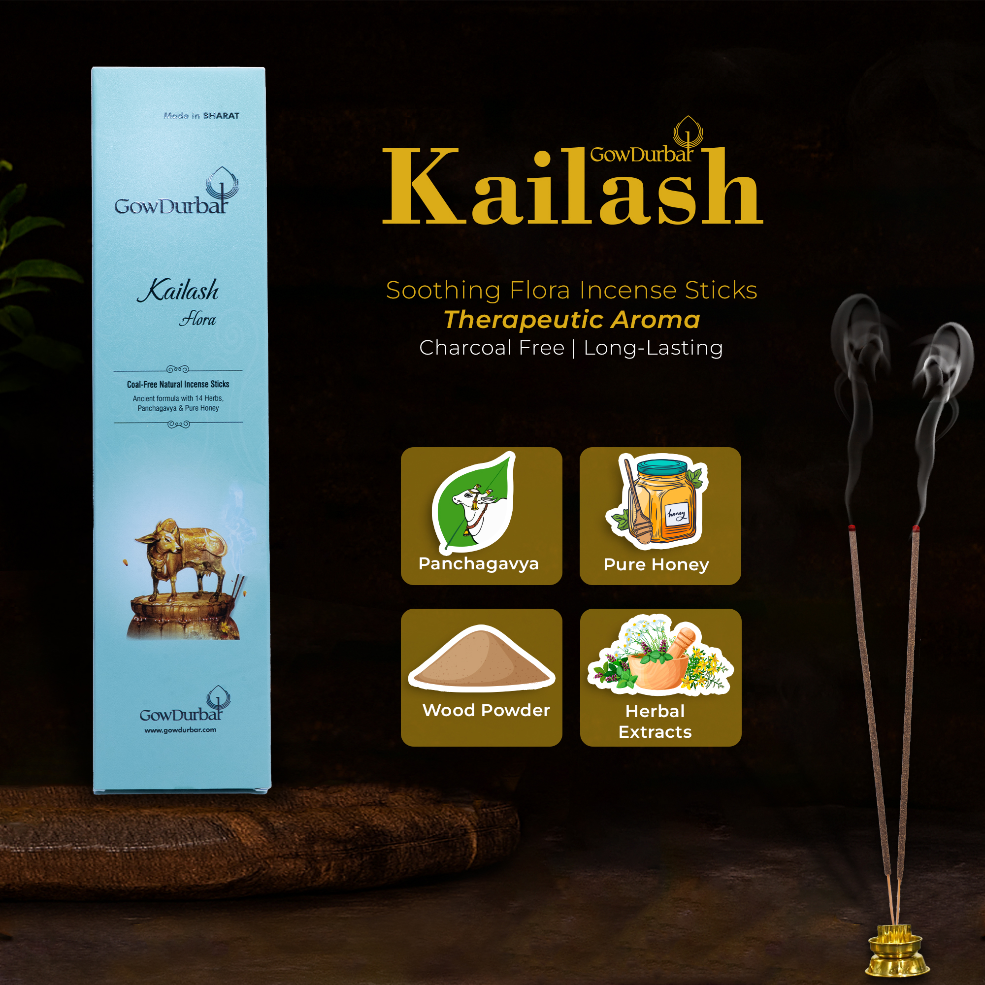 Kailash-Soothing Flora Incense Sticks - Image 3