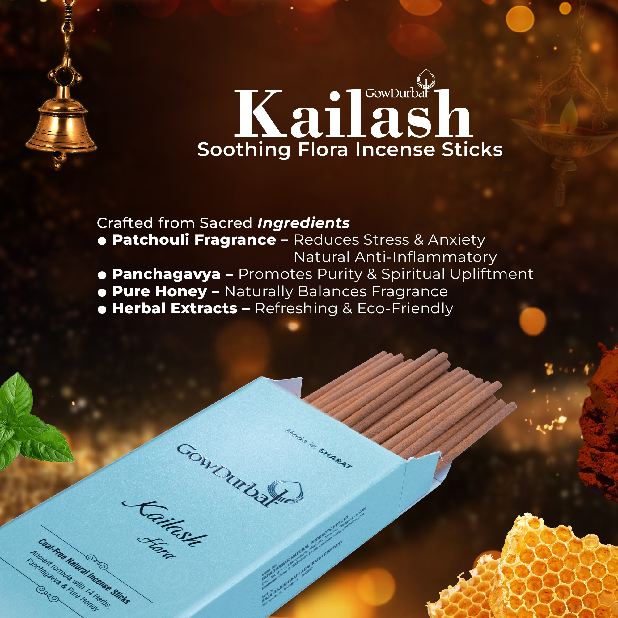 Kailash-Soothing Flora Incense Sticks - Image 2
