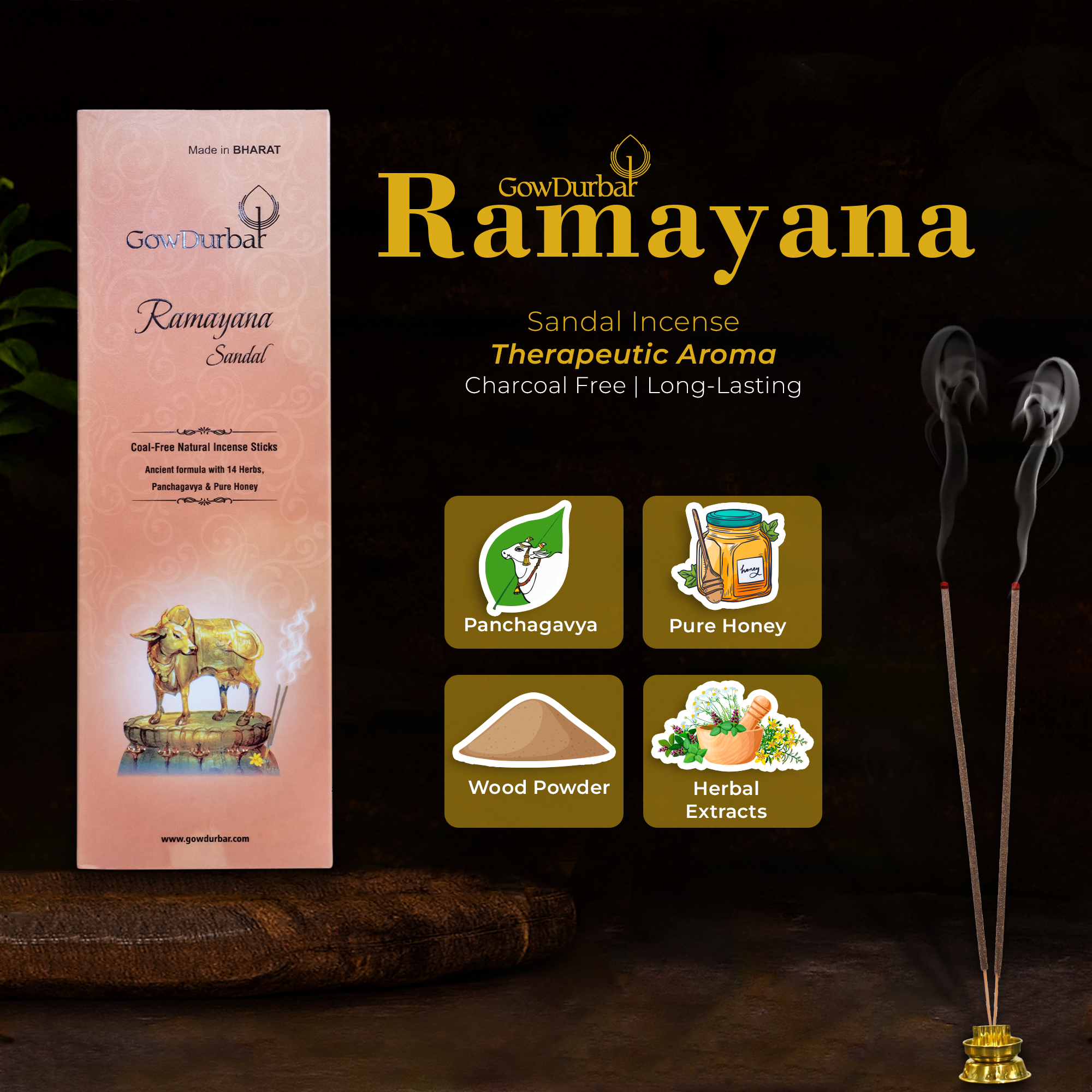 Ramayana-Therapeutic Sandal Incense - Image 3