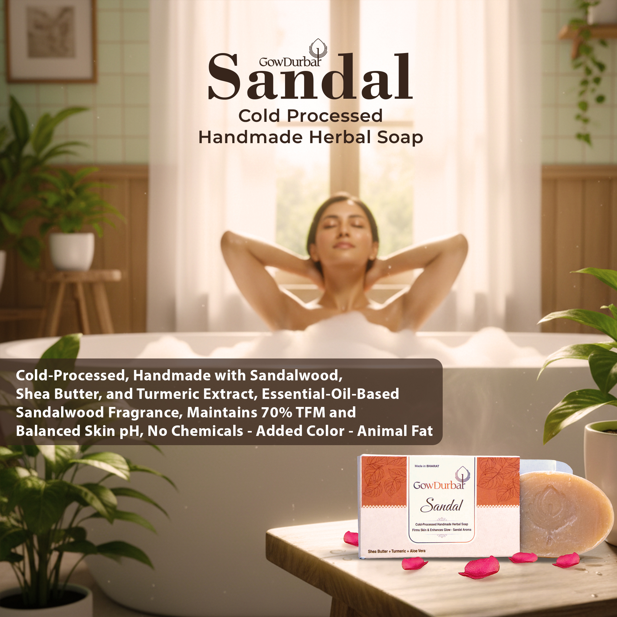 Sandal – Cold Processed Handmade Herbal Soap - Image 5