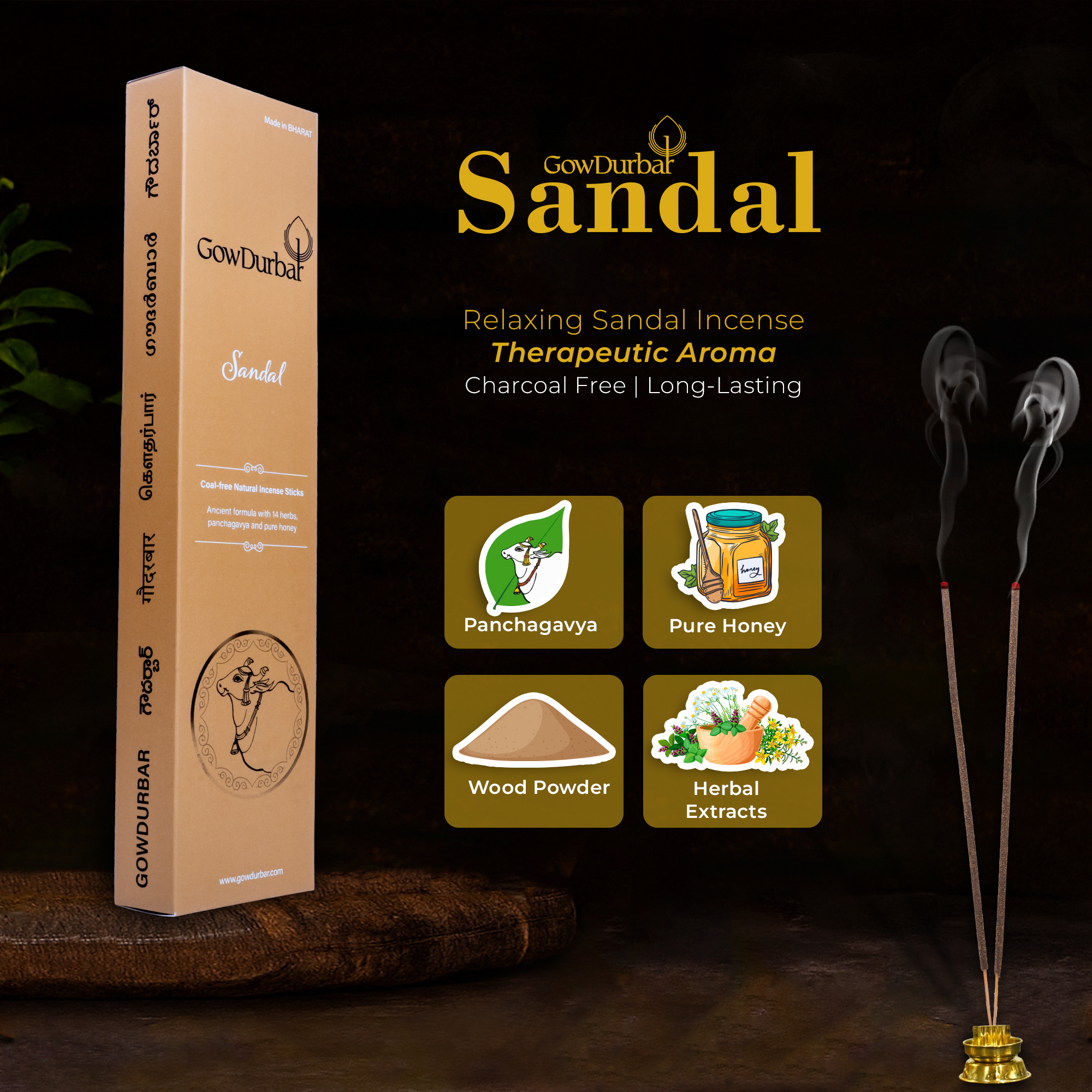 Sandal - Relaxing Sandal Incense - Image 3
