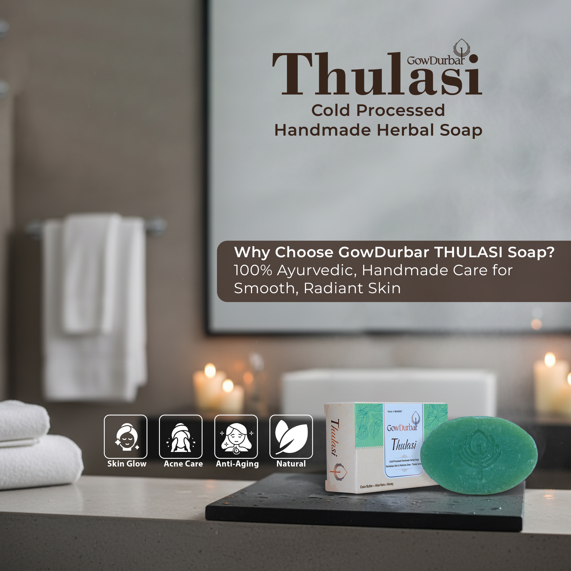Thulasi – Cold Processed Handmade Herbal Soap - Image 5