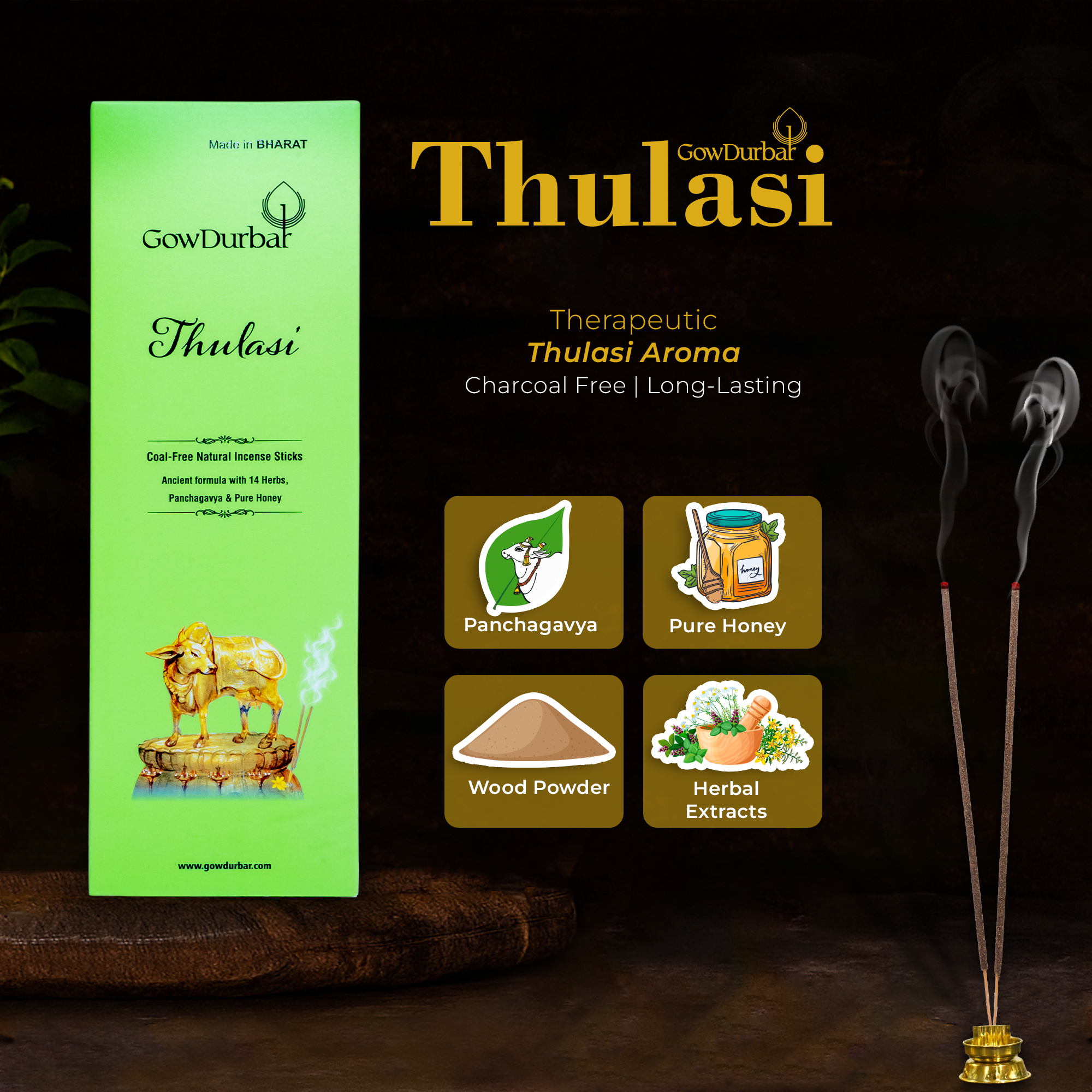 Thulasi – Therapeutic Thulasi Incense - Image 3