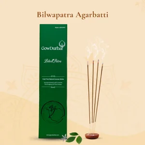 GowDurbar Bilwapatra Agarbatti Herbal Charcoal-Free Incense Sticks
