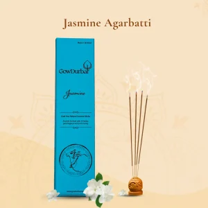 GowDurbar Jasmine Agarbatti Herbal Charcoal-Free Incense Sticks