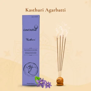 GowDurbar Kasturi Agarbatti Herbal Charcoal-Free Incense Sticks