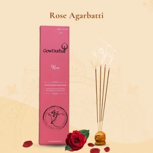 GowDurbar Rose Agarbatti Herbal Charcoal-Free Incense Sticks