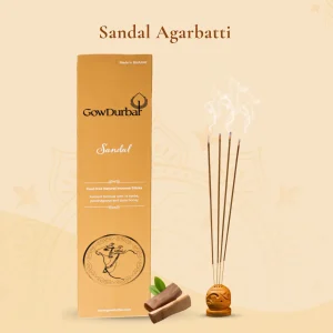 GowDurbar Sandal Agarbatti Herbal Charcoal Free Incense Sticks