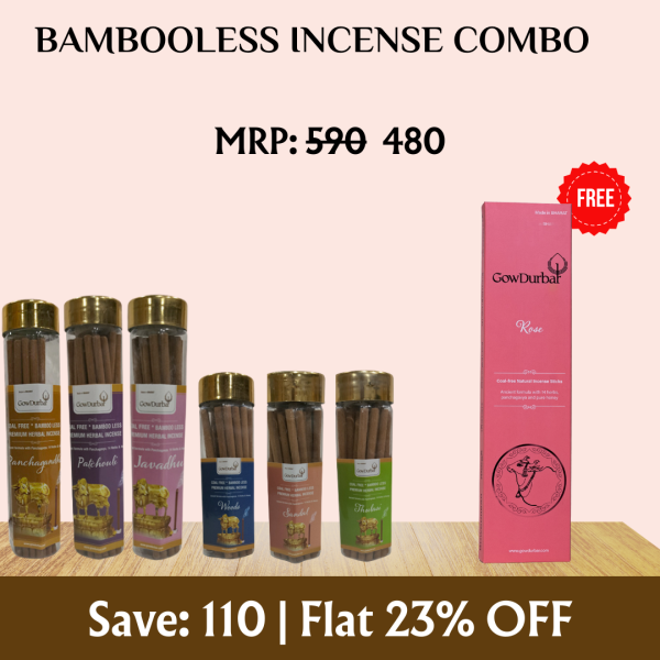 Bambooless Incense Combo – Rose Incense Free