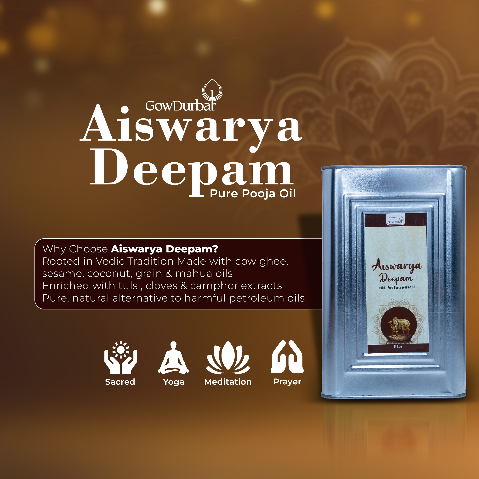 Aiswarya Deepam Oil 5 lt - Image 5
