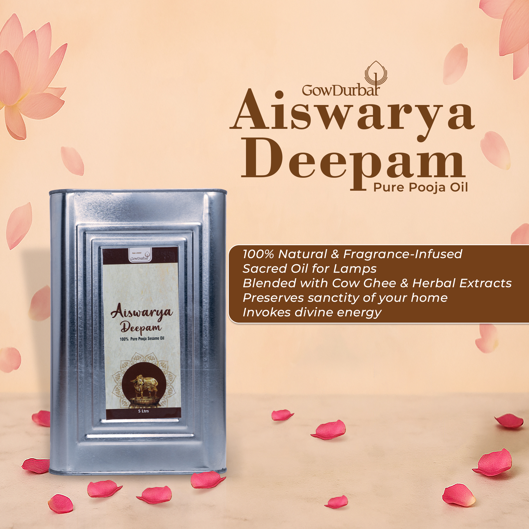 Aiswarya Deepam Oil 5 lt - Image 4