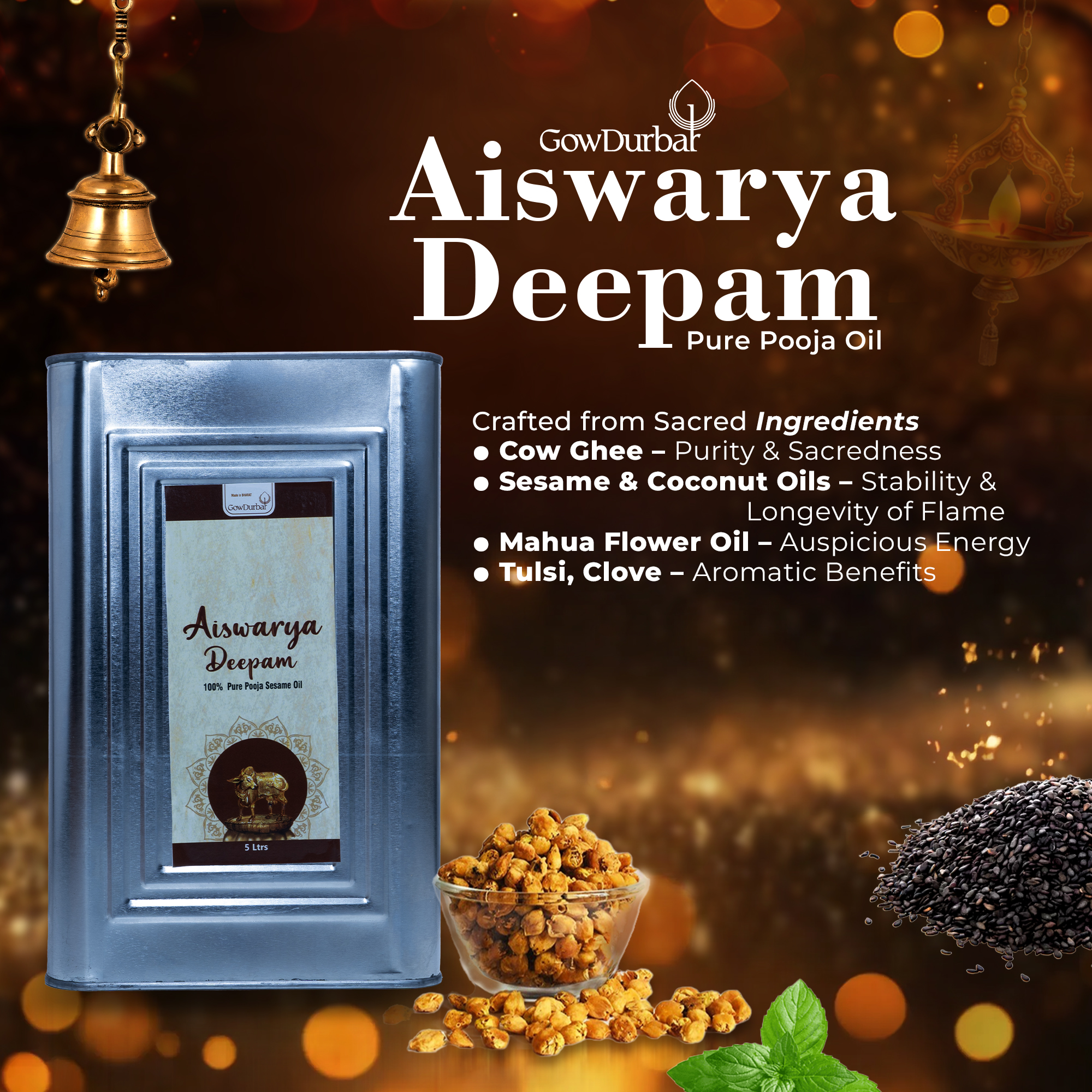 Aiswarya Deepam Oil 5 lt - Image 2