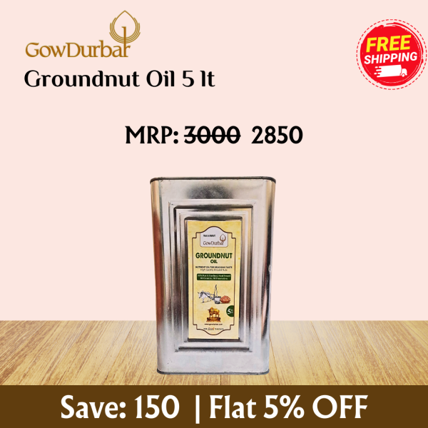 Wood-Pressed Groundnut oil 5 Lt