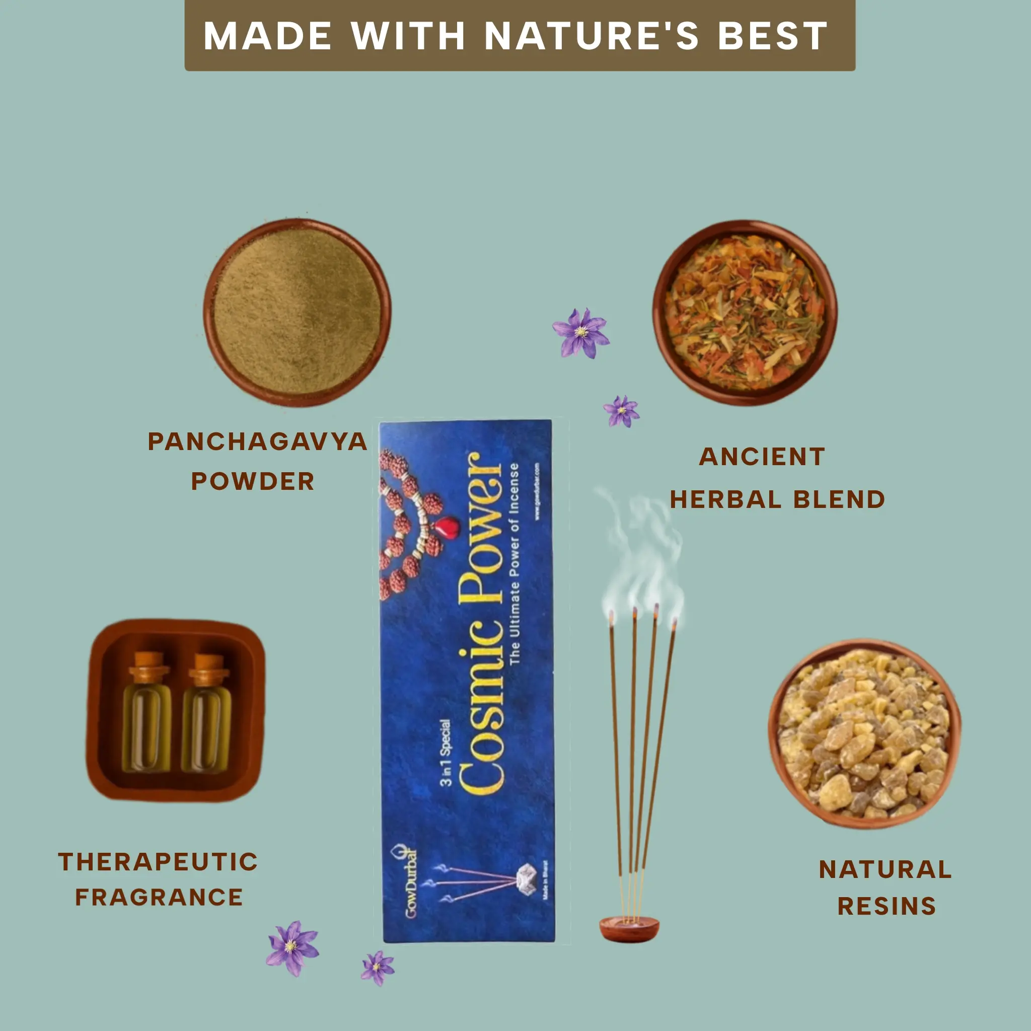 Cosmic Power Agarbatti – Premium 3 in 1 Incense Sticks - Image 2