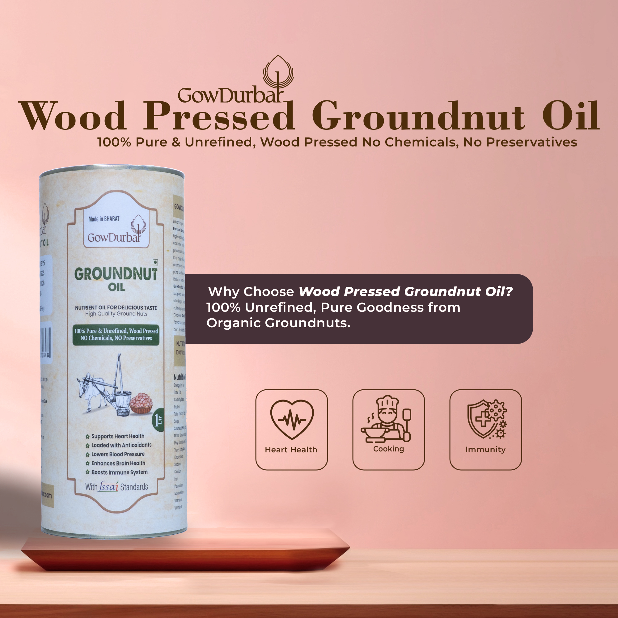 Wood Pressed Groundnut Oil - Image 3