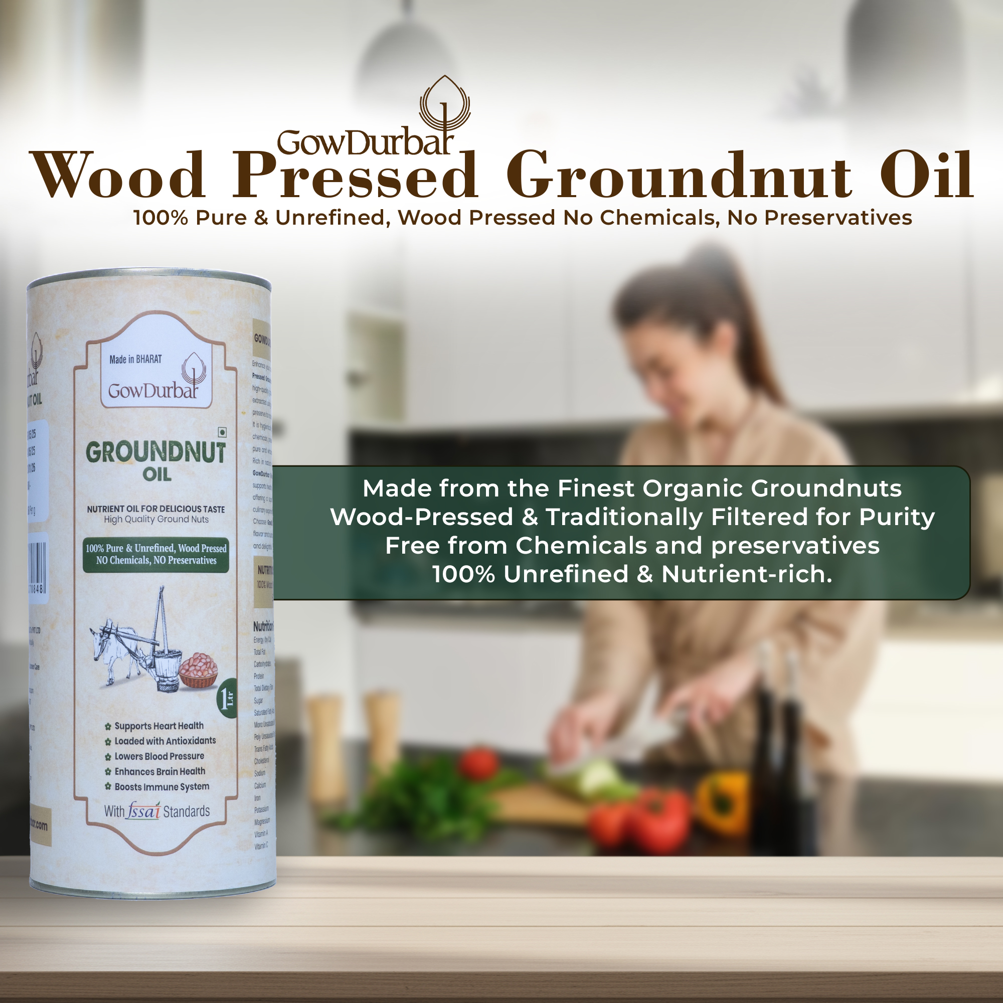 Wood Pressed Groundnut Oil - Image 2