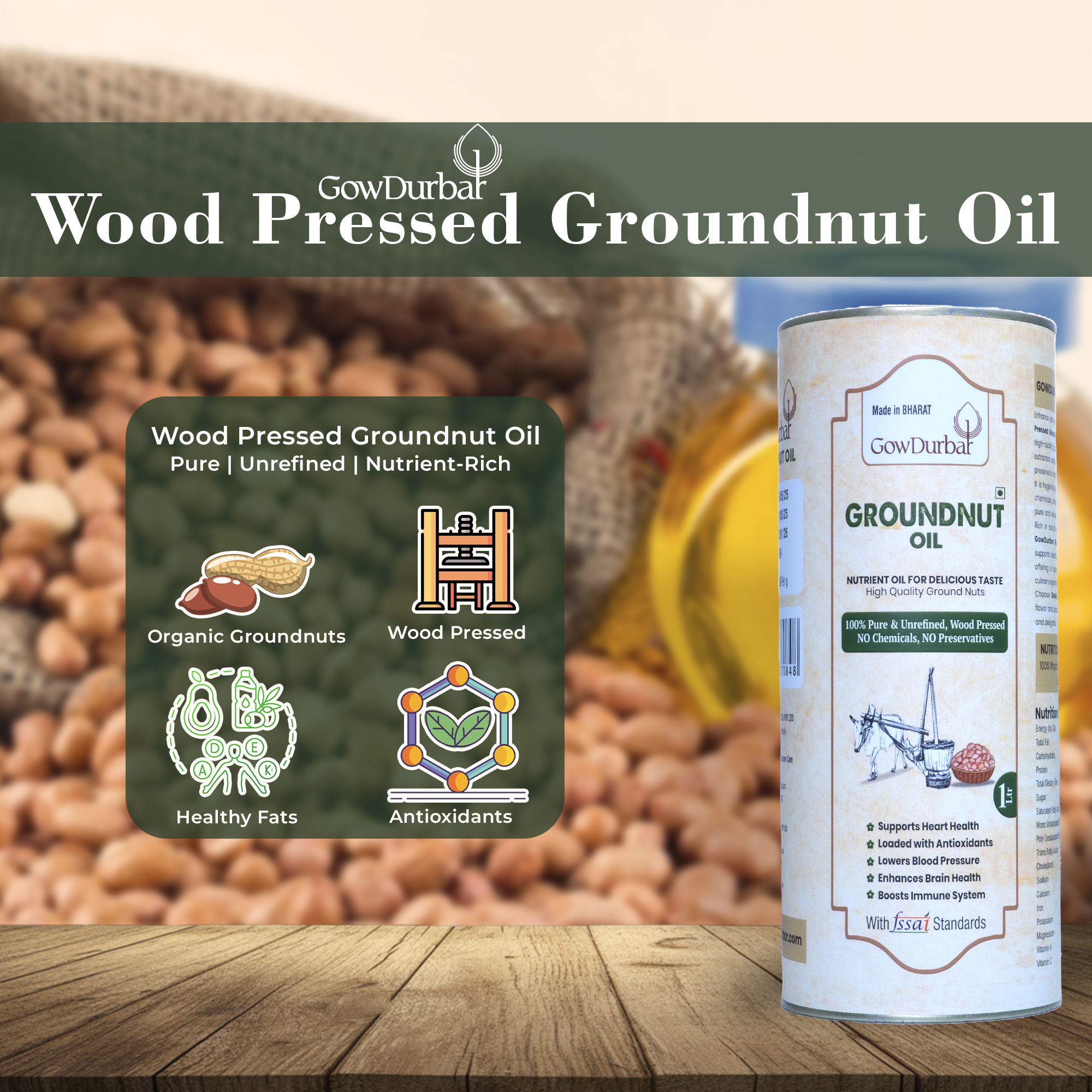 Wood Pressed Groundnut Oil - Image 5