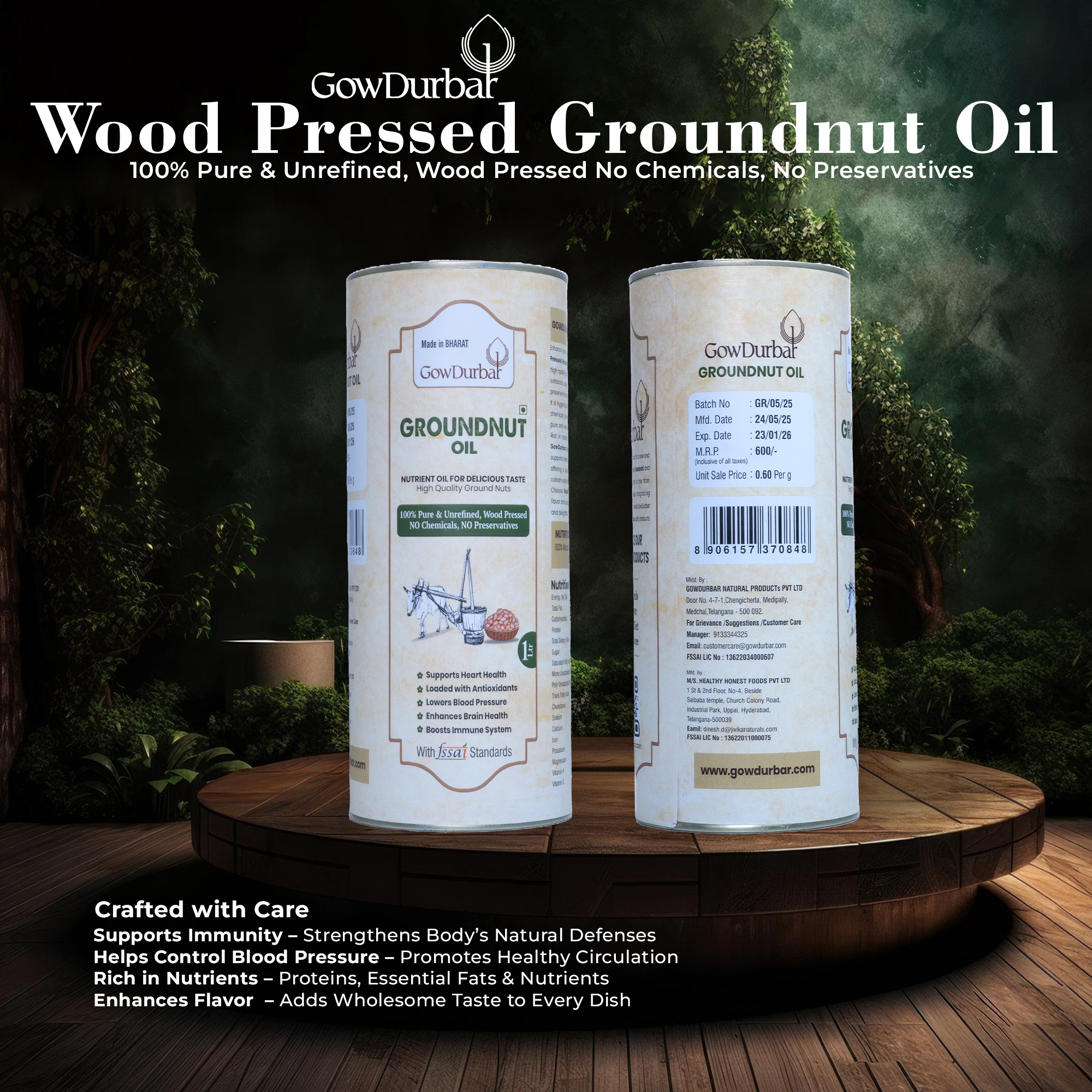 Wood Pressed Groundnut Oil - Image 4