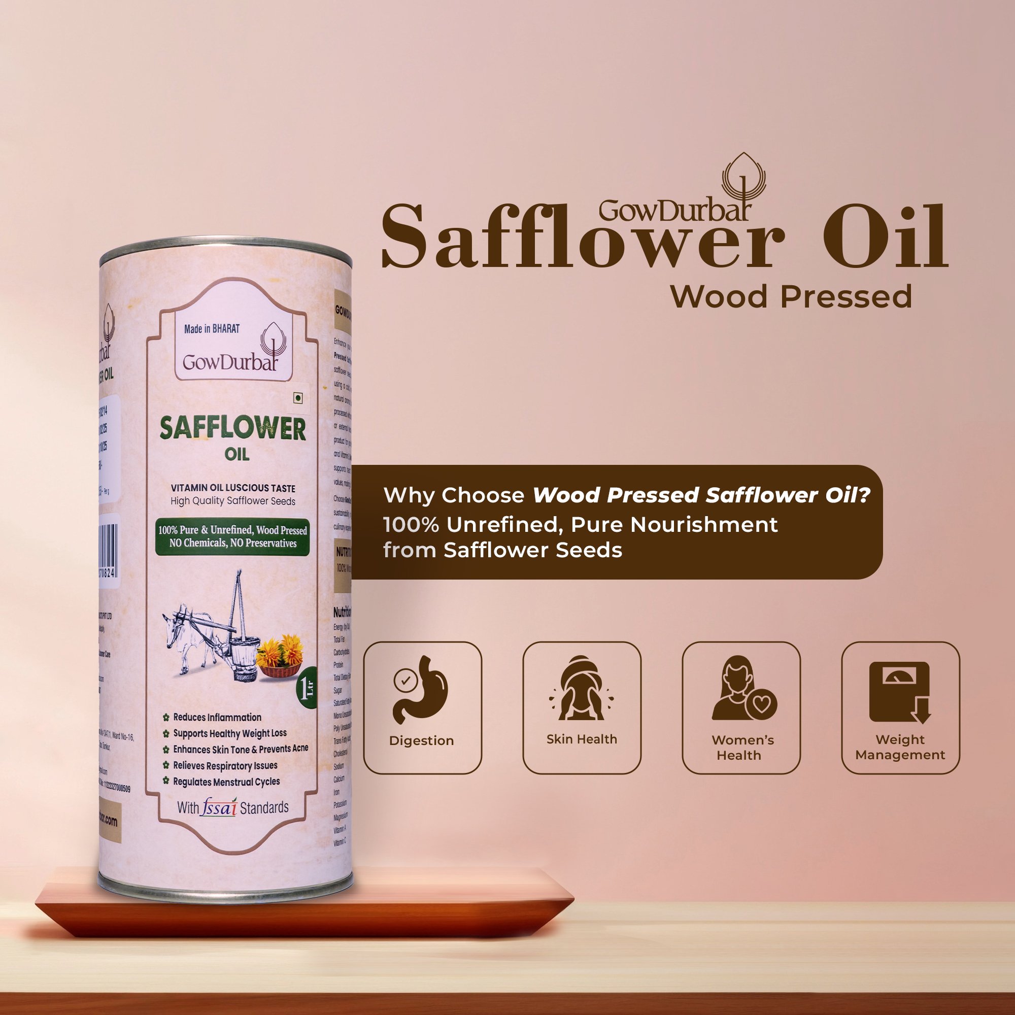 Wood Pressed Safflower oil - Image 5