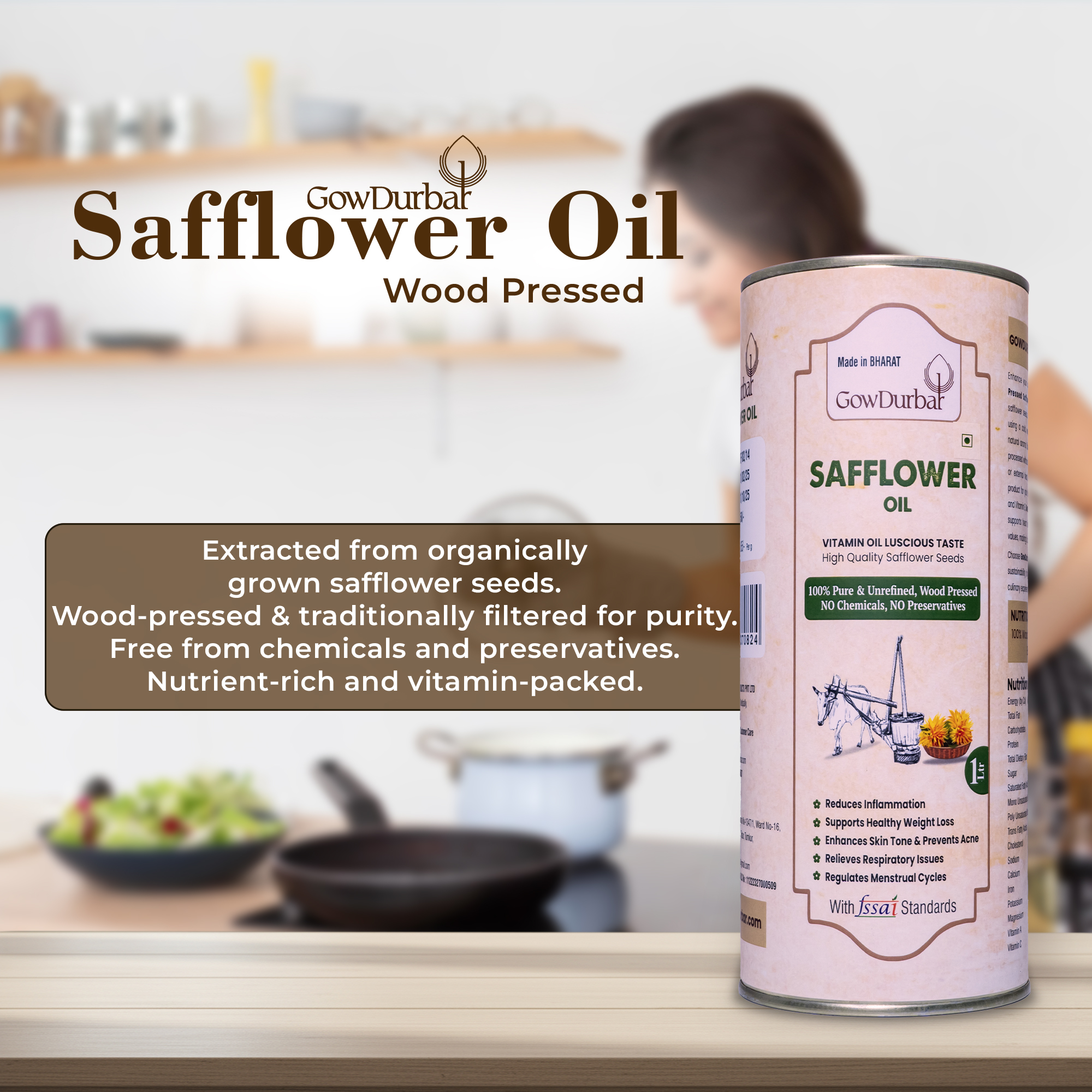 Wood Pressed Safflower oil - Image 4