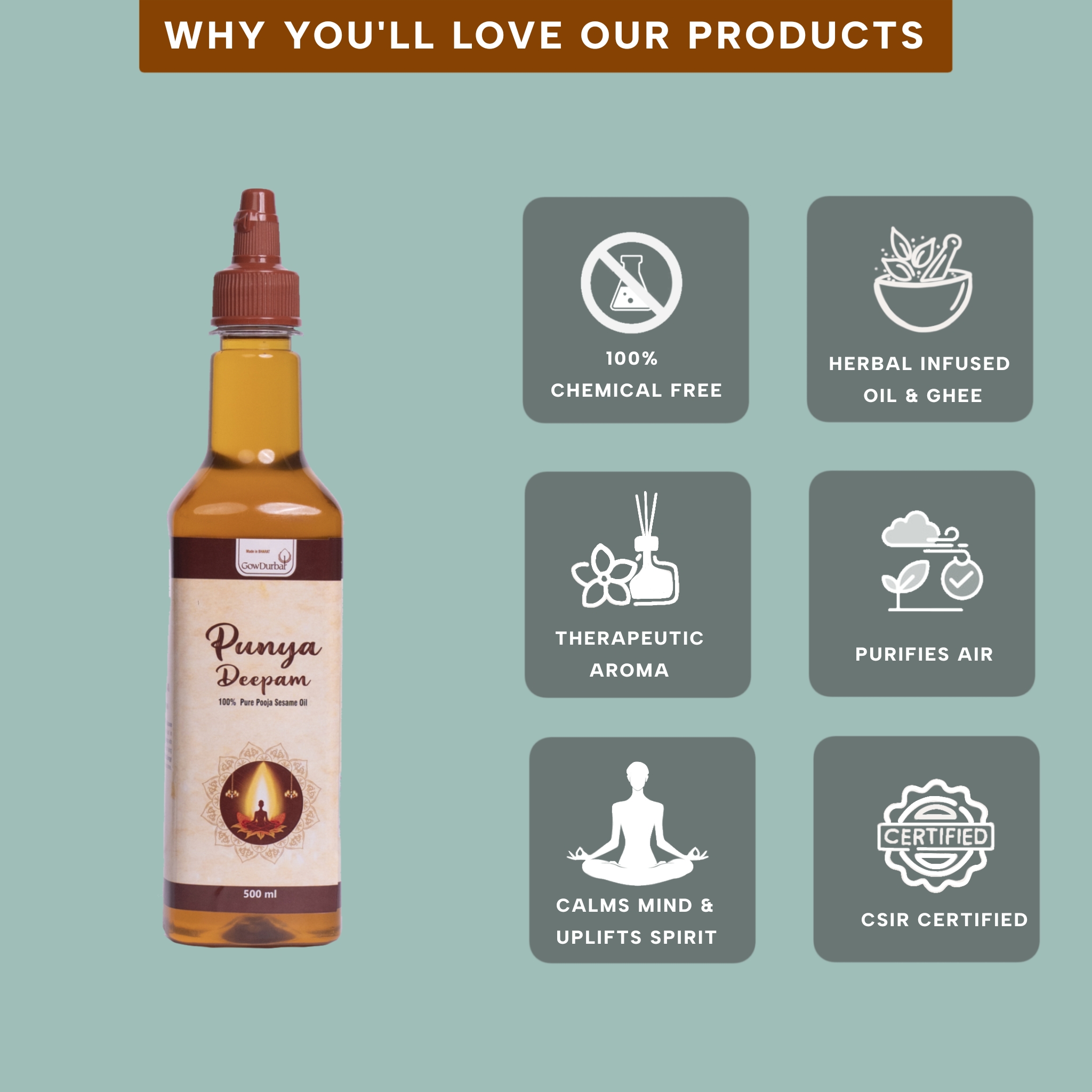 Punya Deepam Oil – 500ml - Image 4