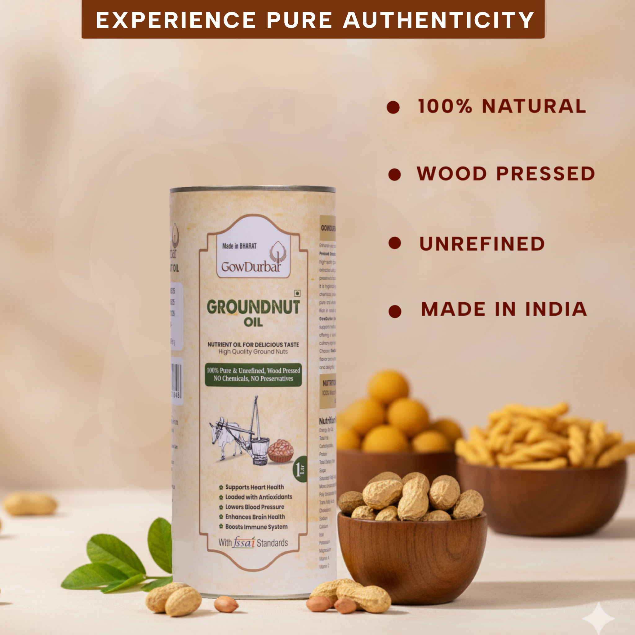 Wood Pressed Groundnut Oil - Image 2