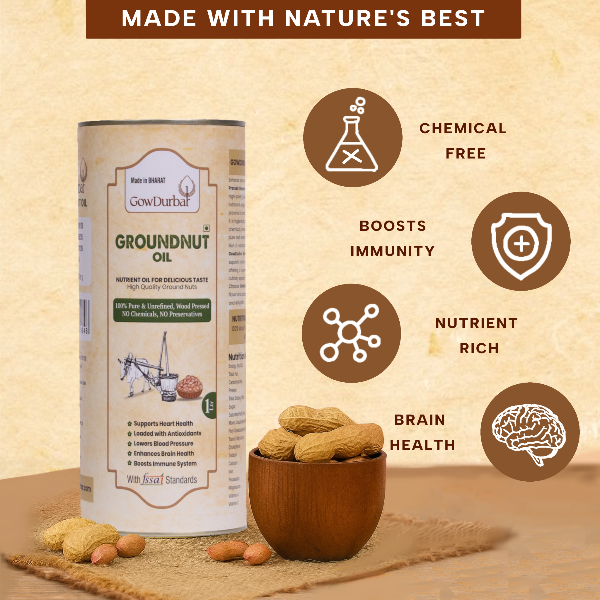 Wood Pressed Groundnut Oil - Image 4