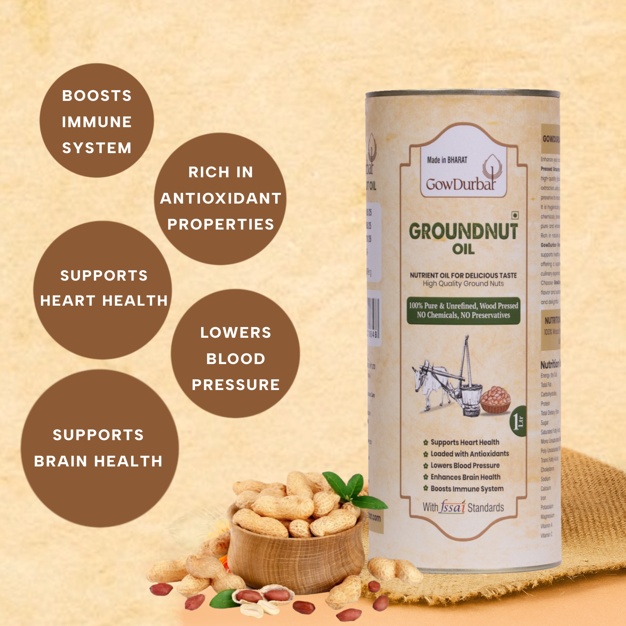 Wood Pressed Groundnut Oil - Image 3