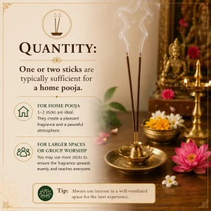 Using the recommended number of agarbatti sticks for home pooja
