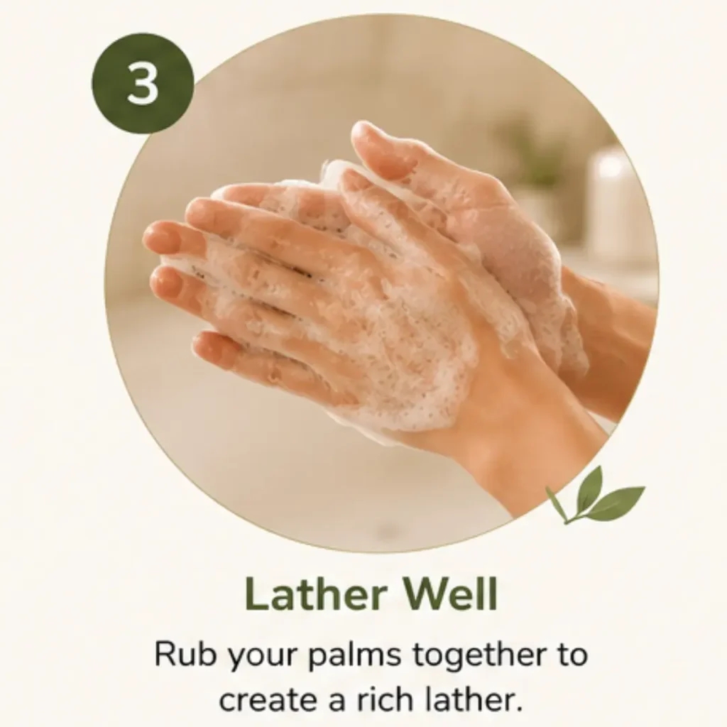 Creating a rich lather with herbal hand wash
