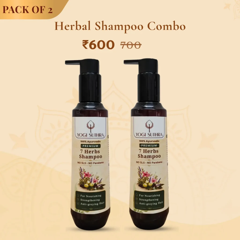 Yogi Suhra Ayurvedic 7 Herbs Shampoo Combo Pack of 2 for healthy and nourished hair